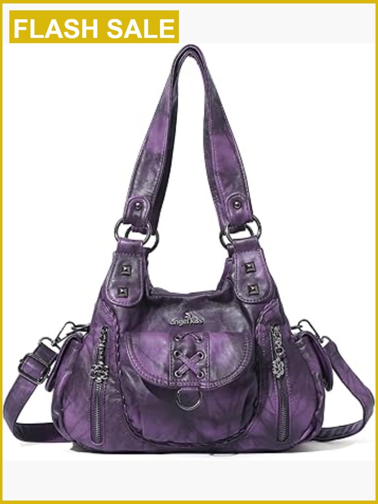 Small Hobo Crossbody Bag With Multiple Pockets Vegan Leather Shoulder Tote